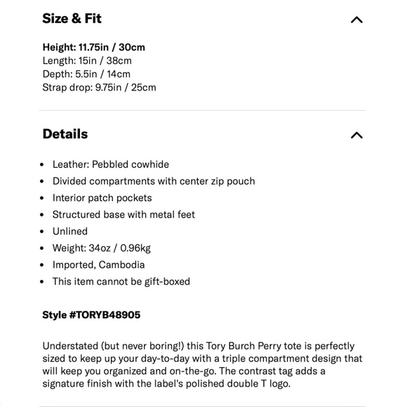 Tory Burch Triple Compartment Zippered Laptop Tote Bag Fits up to a 16" Laptop - Picture 4 of 8